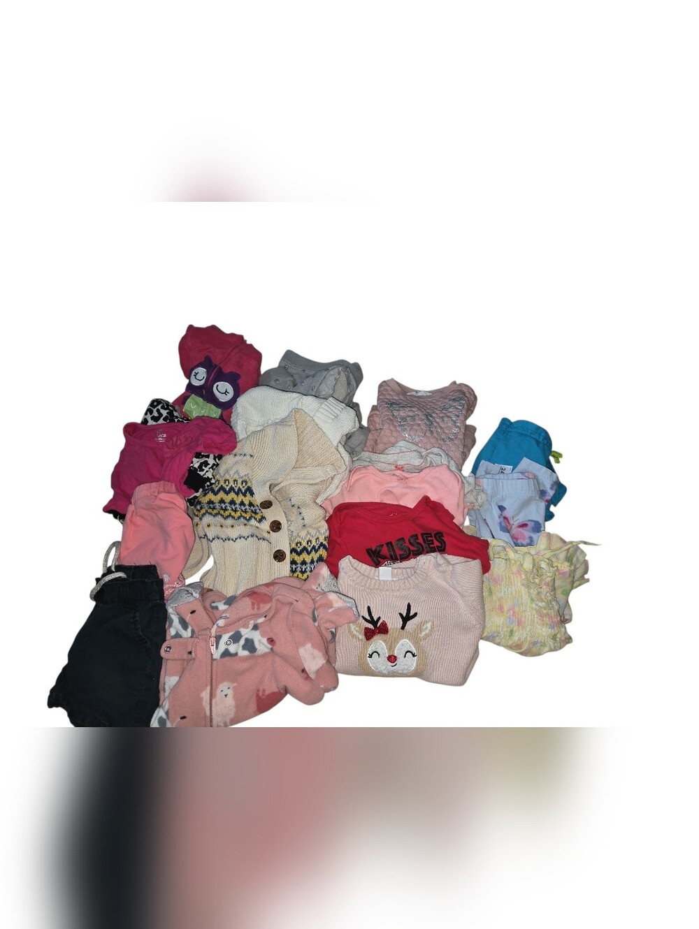 18-24 month Mixed Baby Girls Clothing Bundle - Pink, Cream, Red, Blue